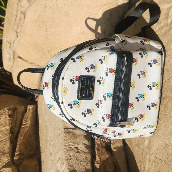 Disney Loungefly Multi-Color/Rainbow Mickey Mouse mini Backpack - Picture 1 of 14